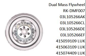 Dual Mass Flywheel 03L105266AK 03L105266CL 03L105266DE 03L105266EF 415059109 LUK 415063109 LUK 415074409 LUK